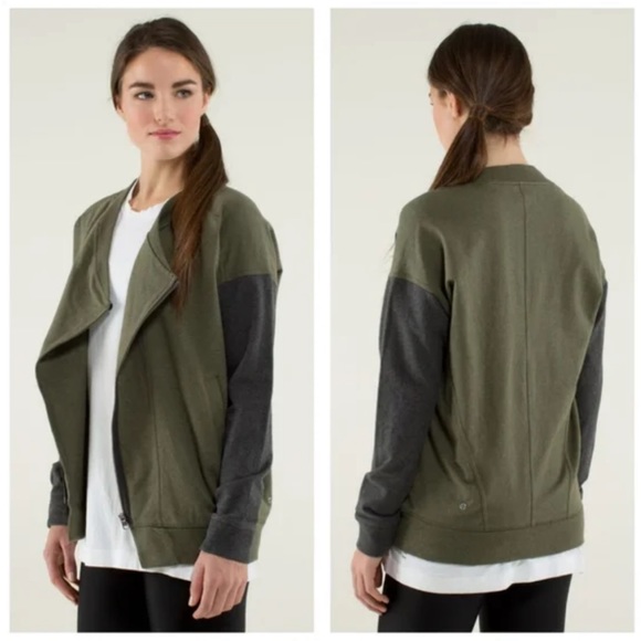 Lululemon Mula Bundle Wrap - Heathered Fatigue Green / Heathered Dark Grey - Picture 1 of 8